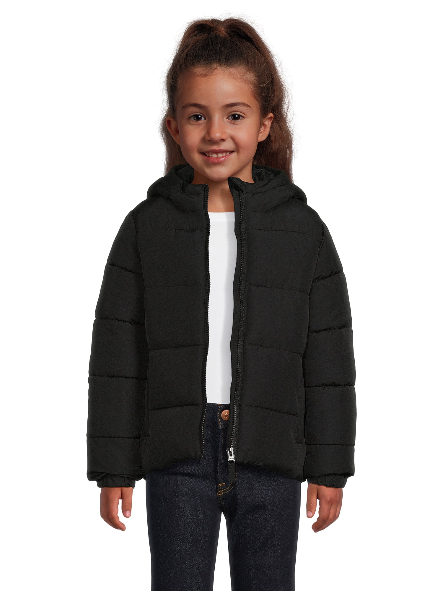 Swiss Tech Girls Heavyweight Puffer Coat, Sizes 4-18 & Plus - Walmart.com