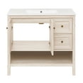 thumbnail image 5 of Château 36" Freestanding Bathroom Vanity in White Oak with 3-Hole Widespread Sink Top, 5 of 5