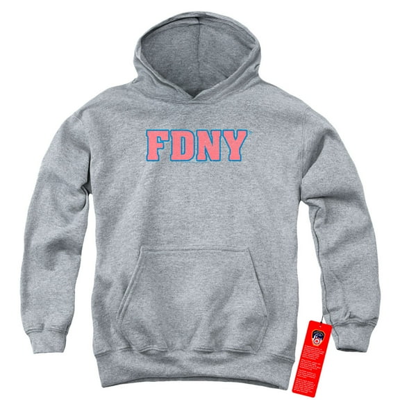 New York City Fdny Youth Pullover Hoodie Sweatshirt Athletic Heather