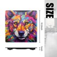 thumbnail image 2 of High Precision Body Weight Scale Smart Bathroom Scales with Large LCD Display(400lbs),Decorative for Bedroom-Vibrant And Colorful Wolf Face Portrait Featuring Bold Colors Like Neon Green, 2 of 4