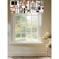 thumbnail image 3 of Modern Geometric Abstract Valances for Windows, Rod Pocket Kitchen Valance Curtains - Soft & Washable Small Window Treatment for Living Room, Bathroom, Mid Century Orange 54x18inch, 1 Panel, 3 of 9