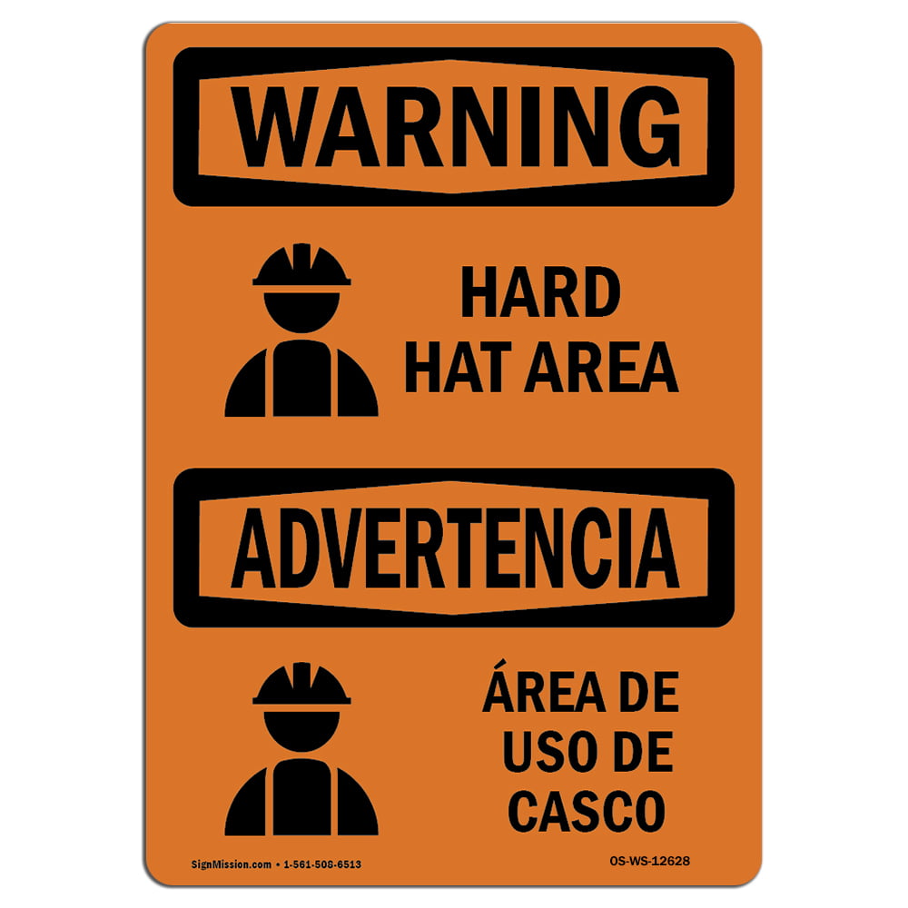 OSHA Waring Sign Warehouse & Shop Area Hard Hat Area Construction Site Protect Your Business Aluminum Sign  Made in The USA 