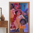 thumbnail image 4 of Cortina de puerta semiopaca con patrón de patchwork de dos piezas Encanto, cortinas opacas decorativas para dormitorio, sala de estar, decoración de habitación de niños, 34 x 56 pulgadas, tamaño, 4 of 7