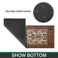thumbnail image 7 of Bohemian Brown Ethnic Design Rug Kitchen Rugs and Mats Sets Of 2,Kitchen Decoration Rugs,Rubber Backing Non-Slip Floor Mat for Sink Washable Waterproof Laundry Room Runner Rugs, 7 of 7