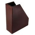 thumbnail image 3 of Dacasso Dark Brown Bonded Leather Magazine Rack, 3 of 4