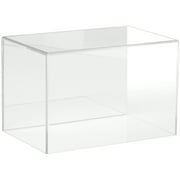 Plymor Clear Acrylic Display Case with No Base (Mirror Back), 9" W x 6" D x 6" H