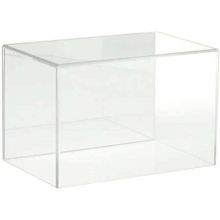 Plymor Clear Acrylic Display Case with No Base (Mirror Back), 9" W x 6" D x 6" H