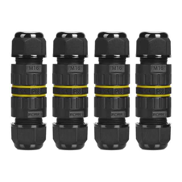 Bgsha 3 Pin Outdoor Junction Box IP68 Waterproof Electrical Cable Wire Connector