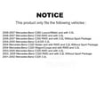 thumbnail image 2 of SIM Front Rear Semi-Metallic Disc Brake Pads and Extra Wear Sensors Kit for Car Mercedes-Benz C280 C320 CLK320 C350 KSW-100173, 2 of 8