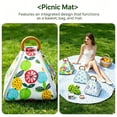 thumbnail image 5 of Foldable Waterproof Picnic Blanket with Carry Handle, 2-in-1 Pyramid Tote Sandproof Outdoor Mat for Beach Park Camping Travel, Random Color (1 Pc), 5 of 8