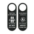thumbnail image 2 of Homerr Door Sign Beautifully Designed Door Sign Double Sided Door Sign Hanging Reminder Signs Meeting Please Do Not Disturb Door Hanger for Hotel Office Meeting, 2 of 7