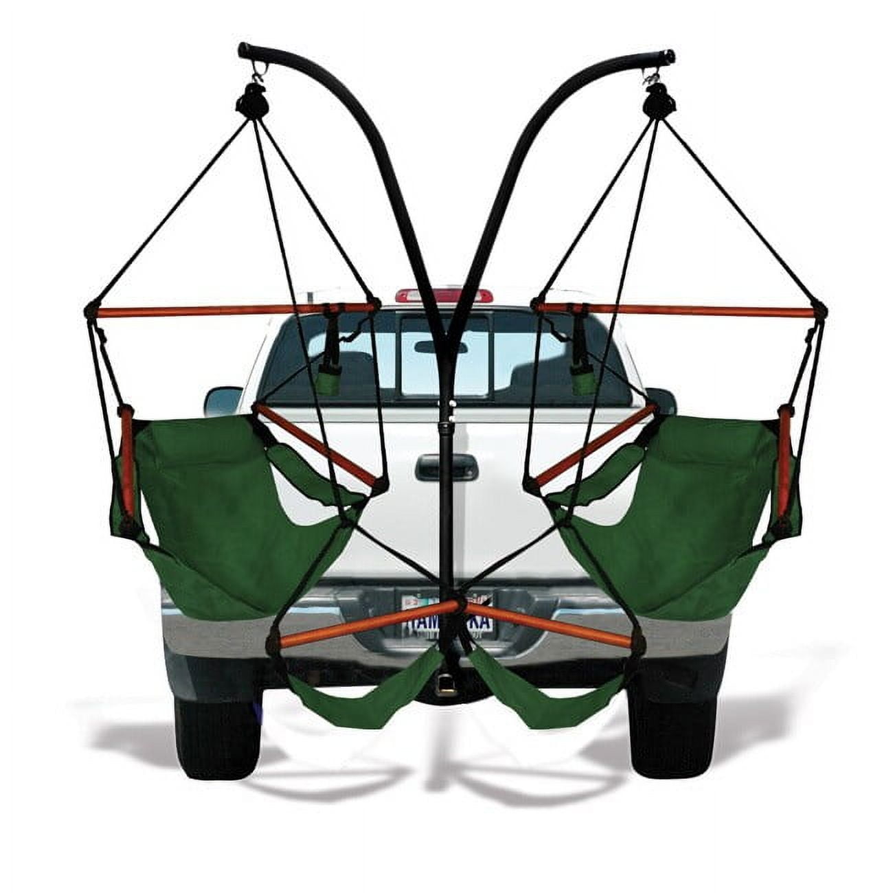 King's Pond 40503-KP Hammaka Trailer Natural Tan Hitch Hanging Chair Stand with Hammaka Chairs