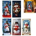 thumbnail image 5 of YWIYIUD Christmas Door Cover Christmas Tree Door Decorations, Xmas Tree and Wreaths Door Decorations for Front Door, Merry Christmas Porch Banner for Wall Home Outdoor Indoor Party Home Decor, 5 of 8
