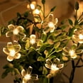 thumbnail image 6 of YOBOLK Outdoor String Lights Solar Flower String Lights Outdoor 20 LED Light Christmas Decorations For Garden Fence Patio Yard Christmas Tree Home Wedding Patio Party Decoration Clearance, 6 of 7