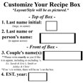 thumbnail image 5 of LGU(TM Monogrammed Personalized Custom Family Recipe Box Wood Box, 5 of 5