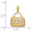 thumbnail image 4 of Pendentif Breloque Collier Sac à Main Maman Réversible en Or Jaune 14k Mot, 4 of 8