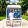thumbnail image 4 of COCLUB Storage Shed Outdoor Wooden Playhouse with Workbench/ Pegboard& Ball Track, Kids Todder Ages 3+, 4 of 8