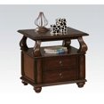 thumbnail image 3 of Home Roots Furniture 286033 26 x 26 x 28 in. Poplar & Basswood Veneer End Table - Walnut, 3 of 4