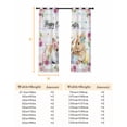 thumbnail image 6 of Easter Rabbits Blackout Curtains for Bedroom, Cute Bunny Faisy Leaf Eggs Spring Colorful Plaid Thermal Insulated Kitchen Drapes with Grommets, Light Blocking Window Treatment, 2 Panels 42" x 84", 6 of 7