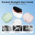 thumbnail image 4 of Mini Hair Straightener, 2 in 1Cordless Rechargeable Fast Heating Portable Hair Straightener Comb with Mirror & 3 Temp Settings & Anti-Scald Shell, Perfect for Travel Use, 4 of 9