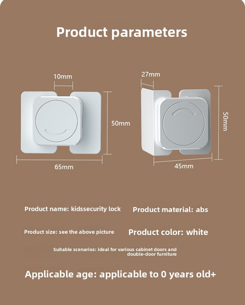 XIHAMA Multifunctional lock - 10 pieces, White, child safety lock for refrigerator drawers, furniture doors, and cabinets