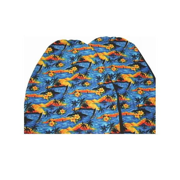 Hawaiian Car Seat Covers Aloha Sunset Blue Set of Bucket Front Seat Cover,  Made in Hawaii USA