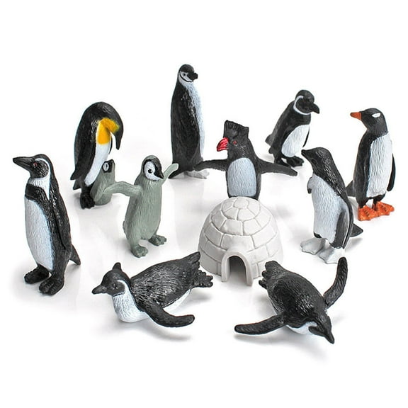 Pack of 11 Pieces Vivid Penguin Figurine Miniature Animal Toy Student Reward