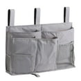 thumbnail image 2 of Spencer Bedside Caddy Large Hanging Bed Organizer Storage Bag with 8 Pockets for Bunk and Hospital Beds, College Dorm Rooms Baby Bed Rails, Gray, 2 of 9