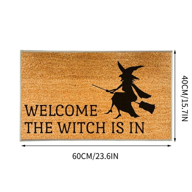 Tapis d'Entrée Imprimé Halloween Antidérapant Absorbant pour Salle de Bain Cuisine