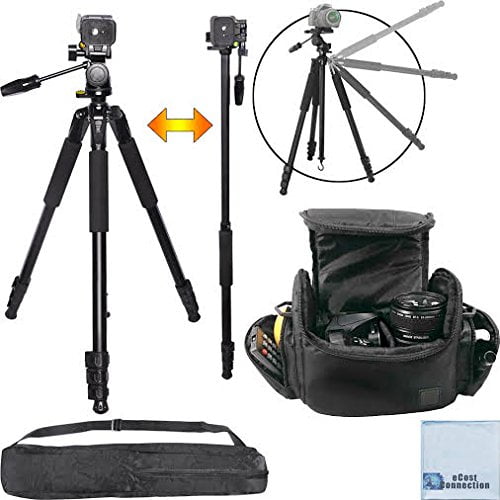 72" Inch Elite Series Professional Heavy Duty Convertible Camera Tripod
