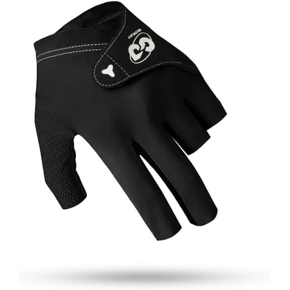 Billiards Glove, Pool Glove Left Hand, Billiard Pool Gloves for Left Hand 3 Finger, Quick-Dry Breathable and Non-Slip, Snooker Cue Sport Gloves Popular Sizes for Men & Women