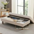 thumbnail image 3 of Atopston Convertible Sectional Sofa Couch, 90inch Modern L Shaped Sofa with Ottoman and Reversible Chaise and Storage Coffee Table for Small Living Room, 3 Seats Sectional Couches for Apartment, Beige, 3 of 8