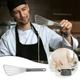 thumbnail image 2 of Barbecue Spatula Fish Spatula Household Kitchen Food Pancake Steak Fish Spatula Stainless Steel Fish Turner Spatula Slotted Turner Thin Edged Design Kitchen Metal Spatula With H, 2 of 8