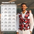 thumbnail image 7 of Yuyamidu Red Heart Men's Classic Slim Fit Dress Vest Formal Wedding Prom Tuxedo Suit Vest with Pocket Lightweight Valentine's Day Love Waistcoat Size M, 7 of 7