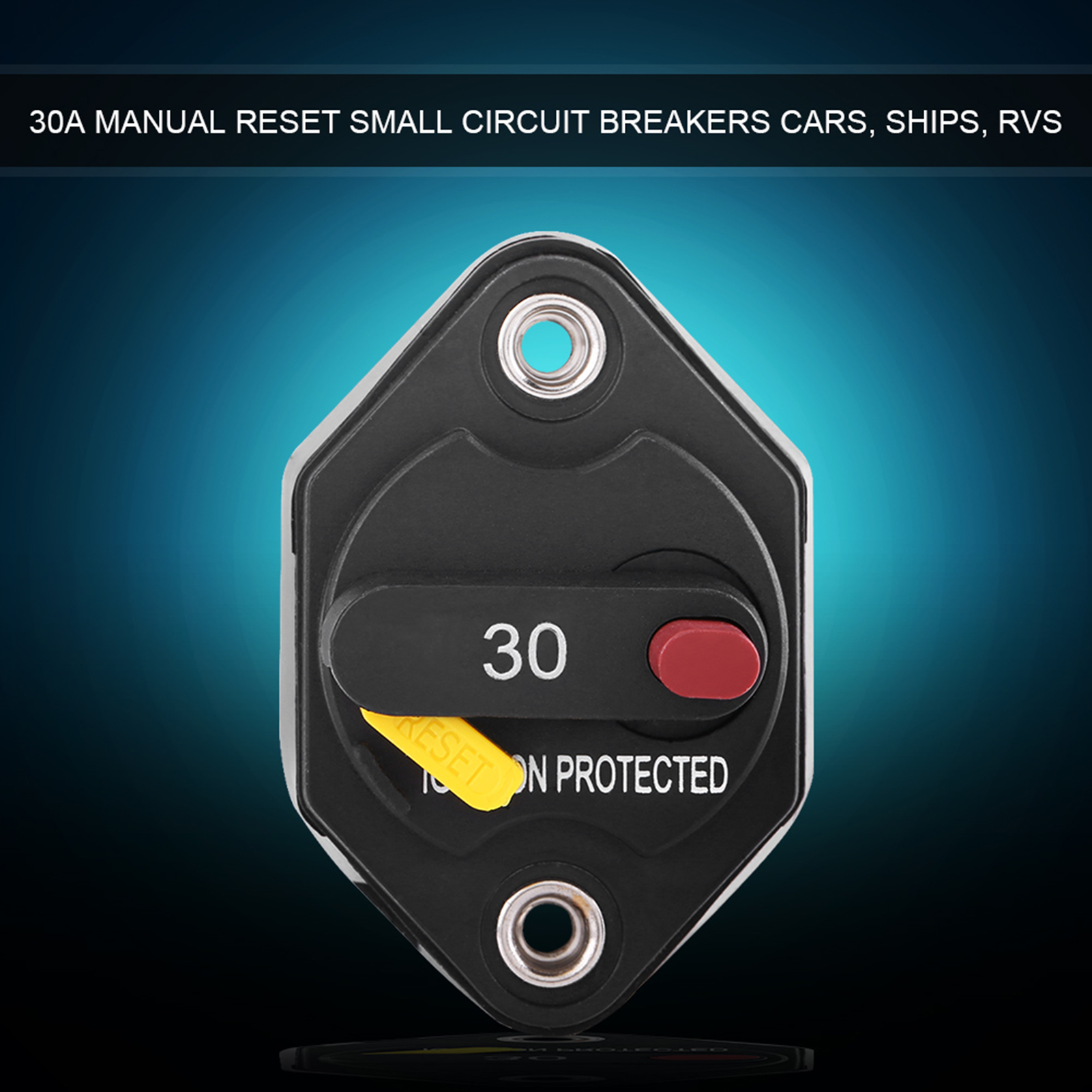 Porte-fusible Réarmable 50A-100A - Disjoncteur Auto-réinitialisable - Étanche, Pour Voiture, Bateau - 12-24V