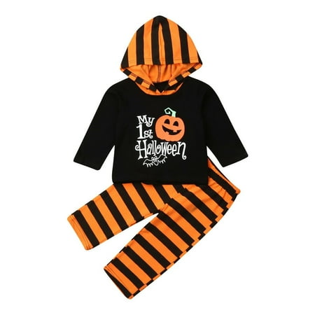 Halloween Newborn Toddler Baby Girl Boy Top Dress Long Pants Outfits Clothes