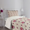 thumbnail image 5 of Ambesonne USA Quilted Bedspread Set 2 Pcs, Cupcakes with Flags, Twin Size, Beige Navy Blue Red, 5 of 6