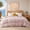 Pink, variant on Lightweight Down Comforter Size for Hot Sleepers | Goose Feathers Fiber Comforter, Breathable & Ultra Soft Duvet Insert, Thin Bedding for summer,Blue (68" X 88")