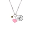 thumbnail image 2 of Delight Jewelry Brown Crystal Bicone - Light Pink Heart Nurse Strong Zoe Necklace, 2 of 4
