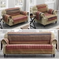 thumbnail image 5 of Greenland Home Fashions Gold Rush Classic Plaid Reversible Slipcover/Furniture Protector, Multi, Sofa, 5 of 9