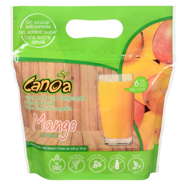 Canoa frozen Mango pulp, 6 x 90g