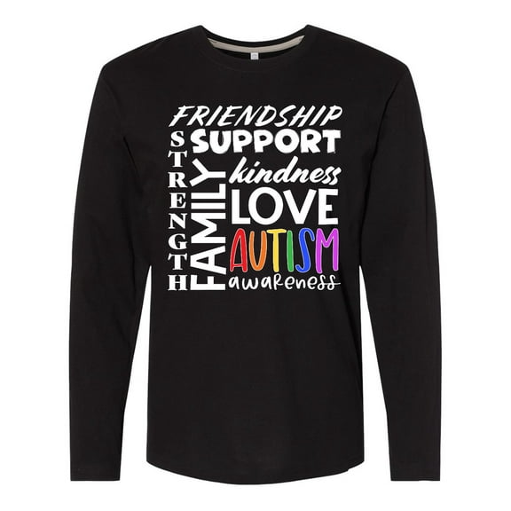 Inktastic Autism Awareness Love, Friendship, Support Long Sleeve T-Shirt