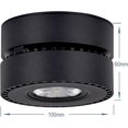 thumbnail image 4 of 12w Led Ceiling Spotlight,adjustable Ceiling Spotlight,10x10x6cm (black-3000k) [energy Class A+], 4 of 5