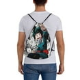 thumbnail image 5 of My Hero Academia Drawstring Backpack Anime Sackpack Gym Bag For Sport Yoga Travel Hiking Shopping Lightweight Gym Bag 16*14 Inch, 5 of 9