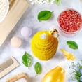thumbnail image 4 of 3D Bee Honey Fragrance Candle - Yellow Beeswax, Handmade, Round Base, Honeycomb Design, Unique Decor/Gift, 4 of 6