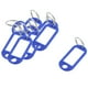 thumbnail image 1 of 10Pcs Metal Ring Blue Plastic Oval Key Fobs Luggage ID Label Name Tag Keyring Keychain, 1 of 4