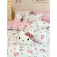 thumbnail image 5 of Juego de 4 fundas de edredón con dibujos animados de Hello Kitty Kawaii, ropa de cama para estudiantes, colcha de microfibra suave y ligera, 5 of 5