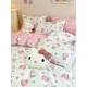 thumbnail image 5 of Juego de 4 fundas de edredón con dibujos animados de Hello Kitty Kawaii, ropa de cama para estudiantes, colcha de microfibra suave y ligera, 5 of 5