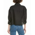 thumbnail image 2 of Madewell womens  Straight-Hem Linen-Blend Shirt, m, Black, 2 of 3
