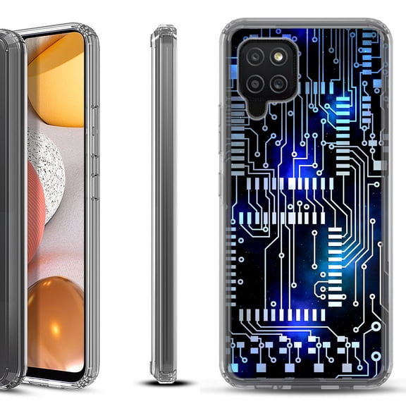 Shockproof Bumper Phone Case for Samsung Galaxy A42 5G, by OneToughShield ® - Cosmos Circuit